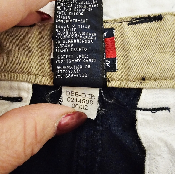 Tommy Hilfiger Vintage Y2K 2002 Navy Cotton Pants Boys Size 18 - Picture 6 of 8